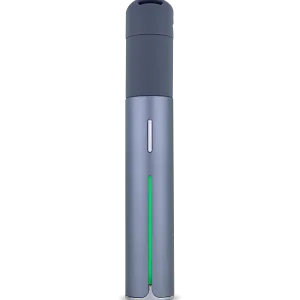 Puffco Pivot Slate azul acinzentado em vista frontal