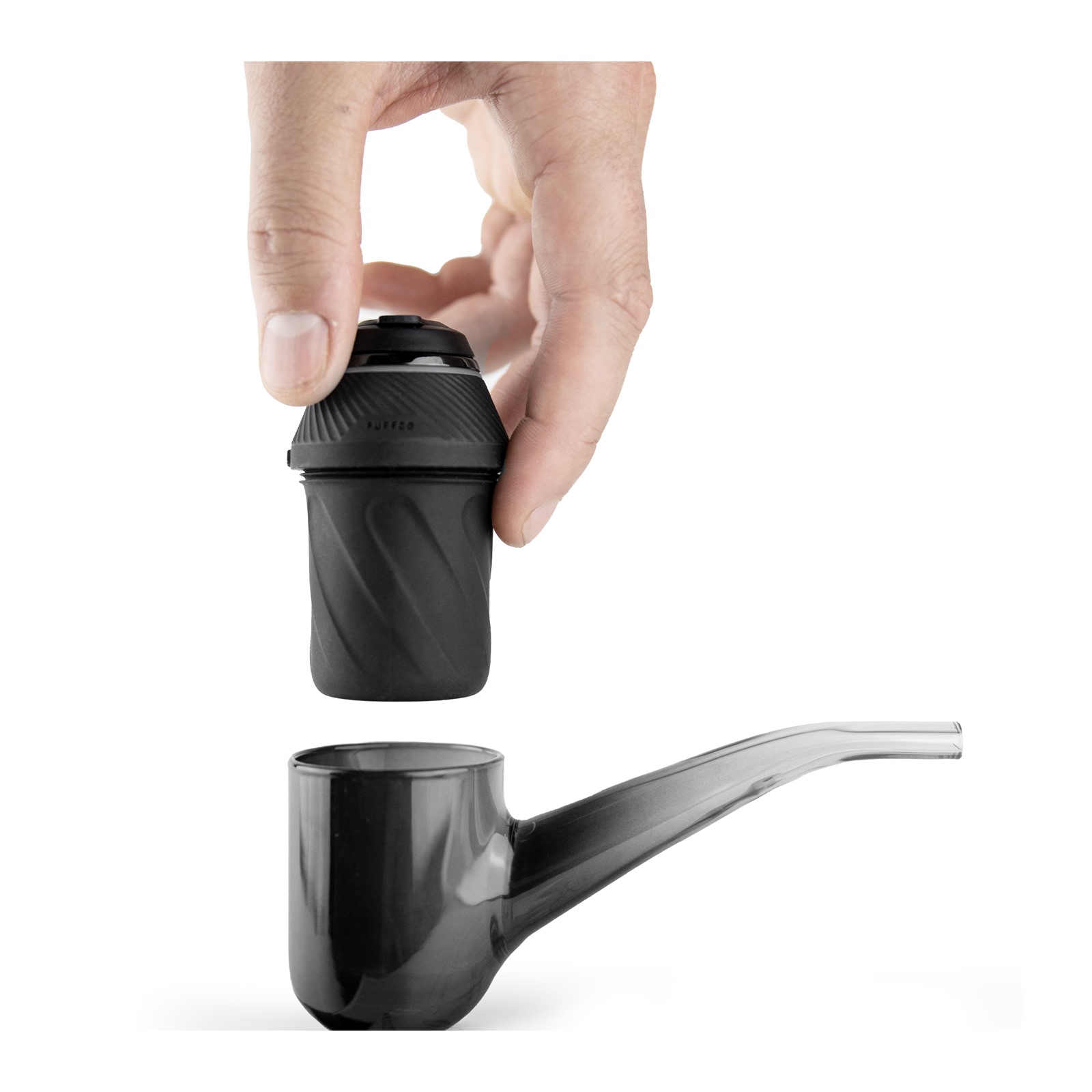 Base modular do Puffco Proxy Black removida do vidro