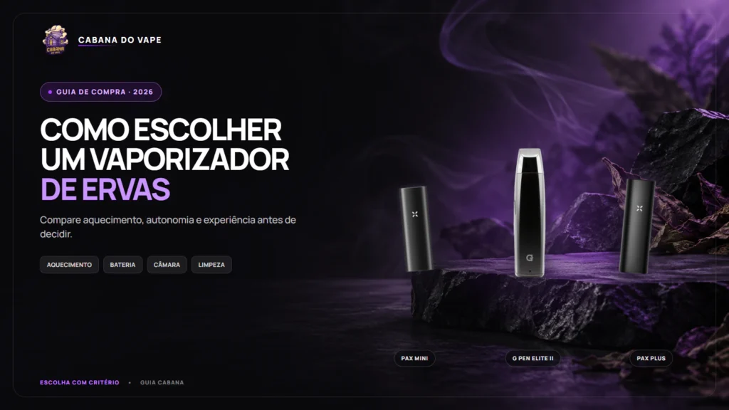 PAX Mini, G Pen Elite II e PAX Plus no guia para escolher vaporizador de ervas